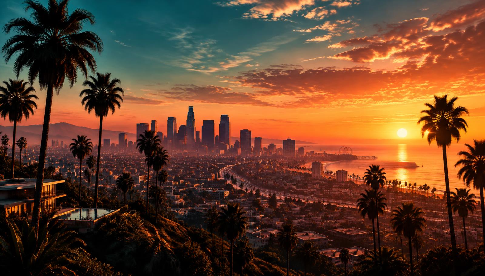 Sunset over Los Santos